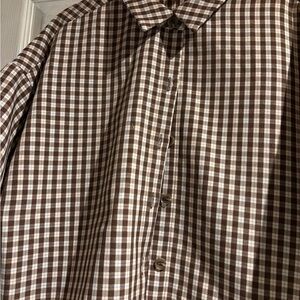 Meraki Brown Checkered Women's Blouse